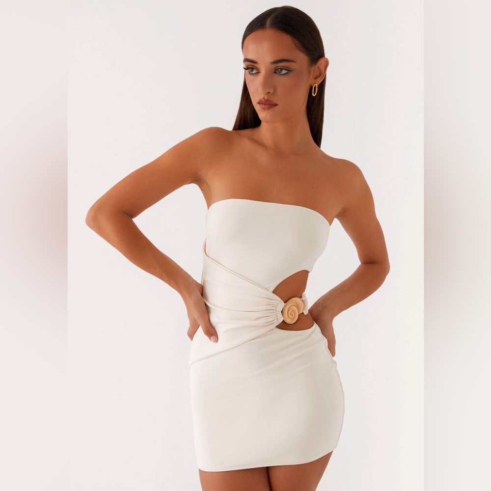 Peppermayo Exclusive - So Iconic Mini Dress - Ivory